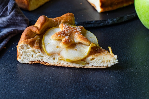 Tarta de manzana dulce postre pasteles galleta frutas