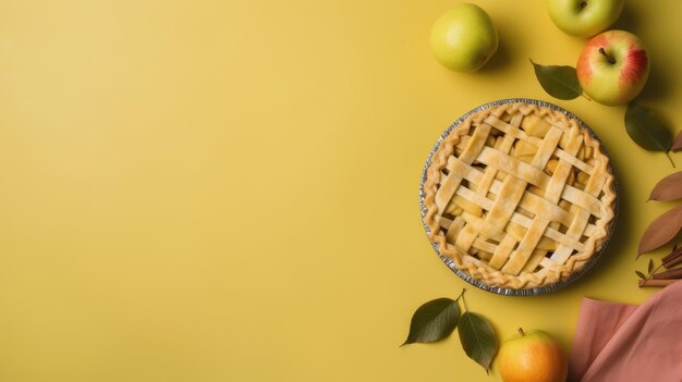 Tarta de manzana fresca y sabrosa