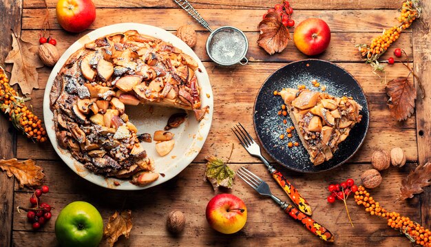 Tarta de manzana otoñal