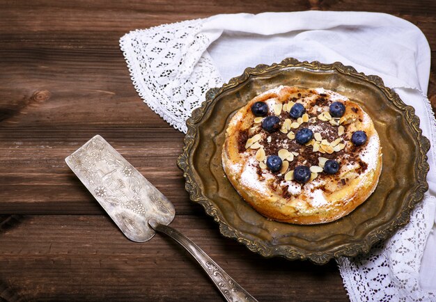 Tarta de manzana redonda