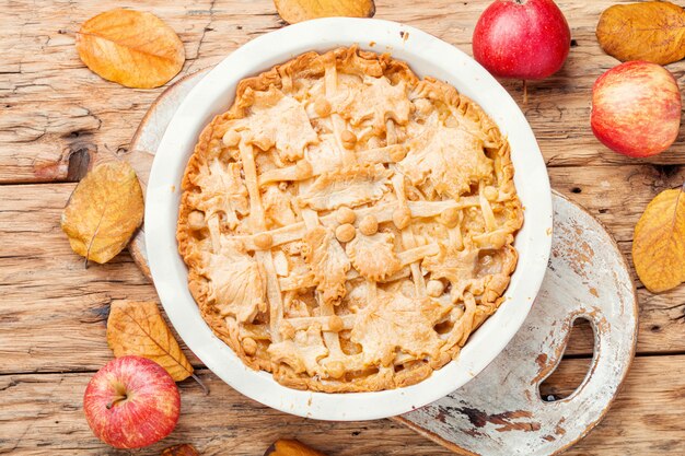 Tarta de manzana tradicional.