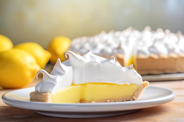 Tarta de merengue de limón dorado Relleno picante