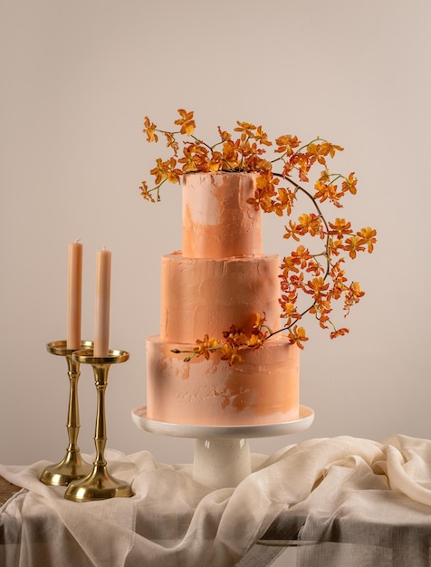 Tarta en niveles para la boda.