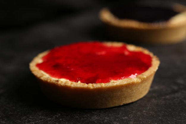 tarta de postre arándano frambuesa