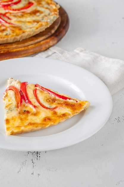 Tarta de queso azul y pimientos