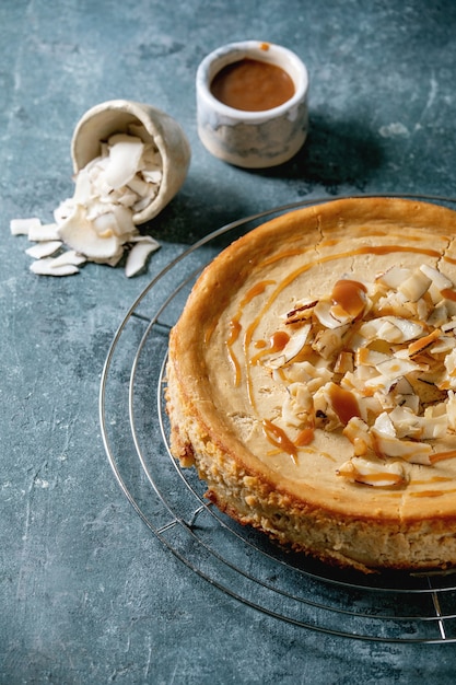 Tarta de queso con coberturas