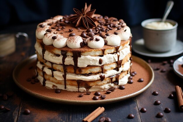 Tarta de tiramisu hecha en casa