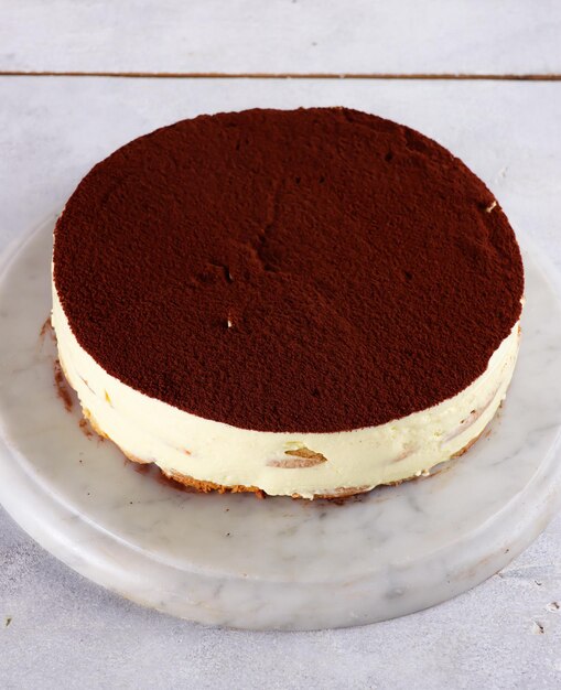 Tarta de tiramisú Tiramisú de postre casero Cocina tradicional italiana