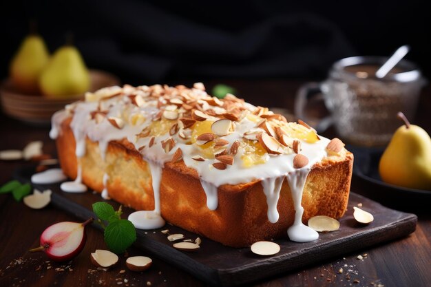 Tarta de yogur Crema de pera Postre de vainilla Generar Ai