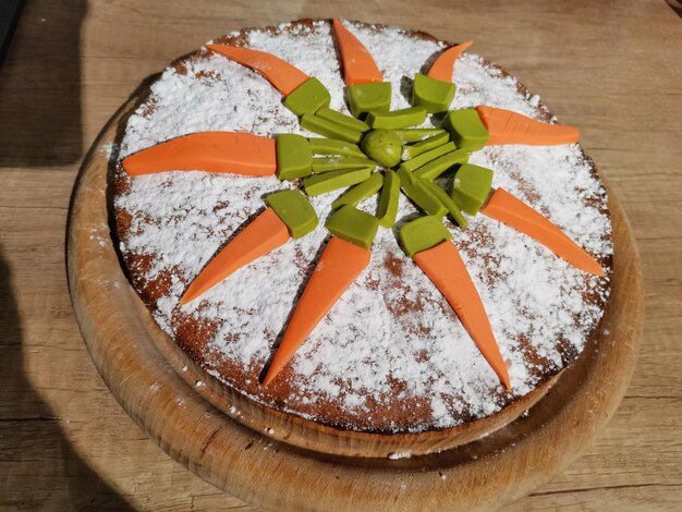 Foto tarta de zanahorias hecha en casa