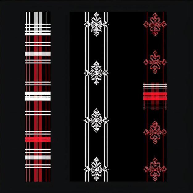 Foto tartan escocés diseño de fronteras con cuadros y decoración de clan arte de línea cnc tradición tinta antigua