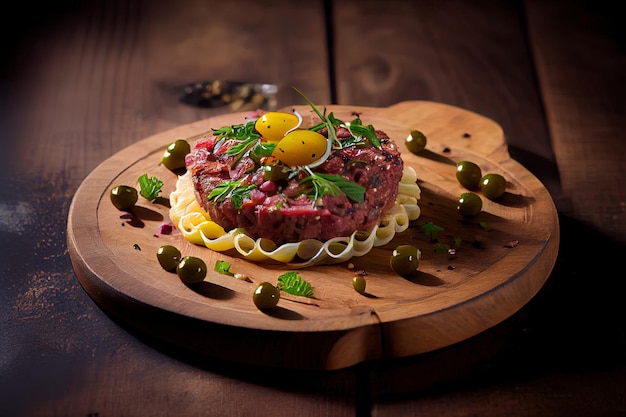 Tartar de ternera con alcaparras