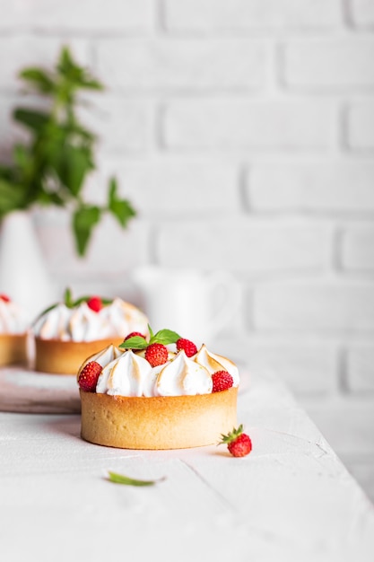 Tartas con cuajada de limón de postre