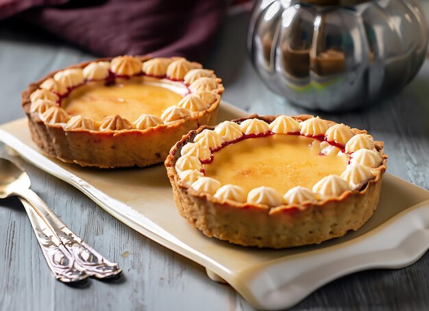 tartas en la mesa de la cocina Fotografía de alimentos