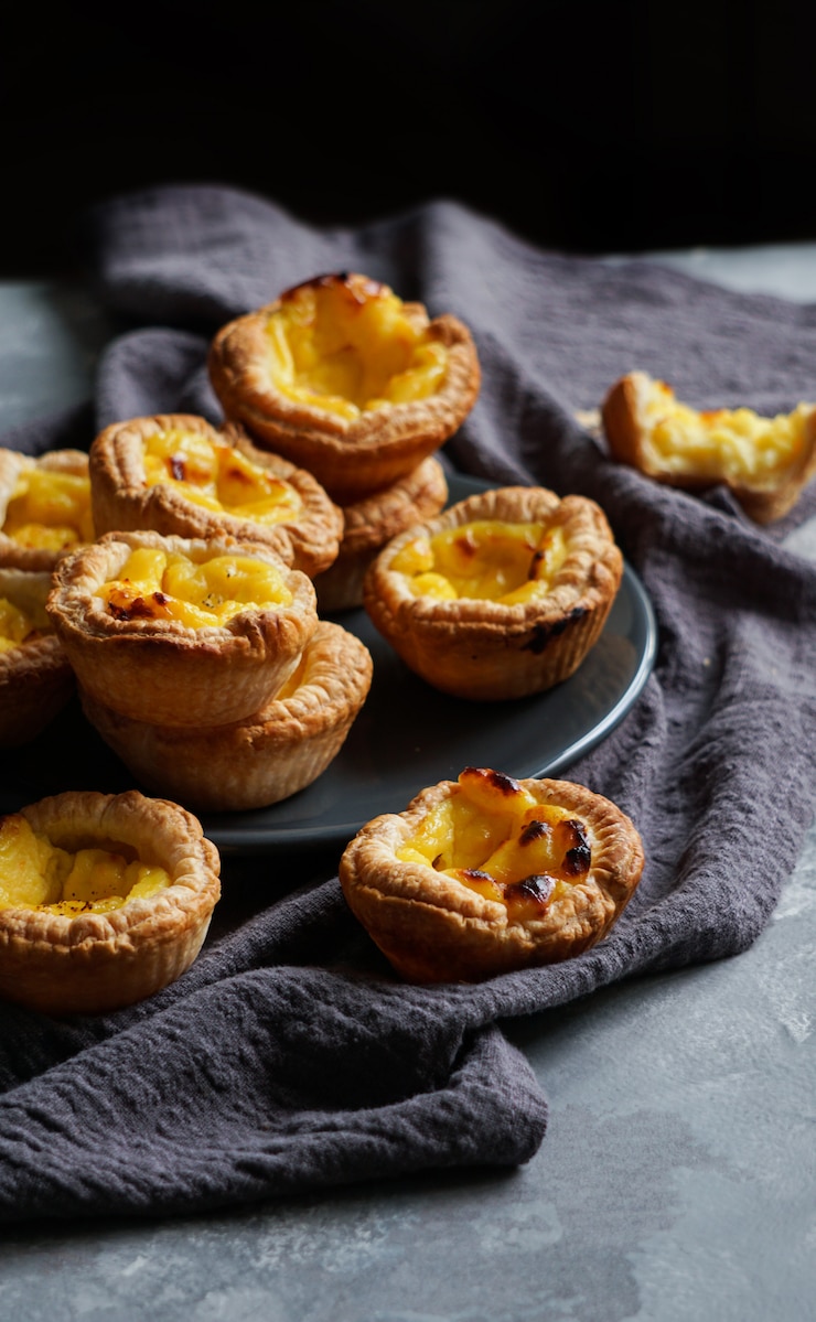 Foto tarte de creme portuguesa é uma pastelaria tart portuguesa