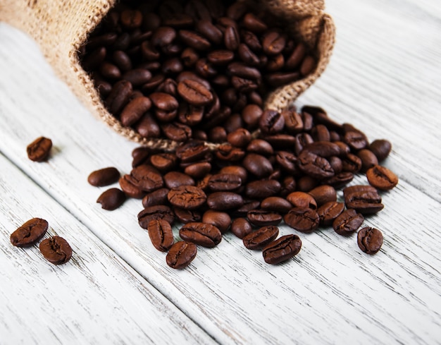 Tasche mit Kaffeebohnen