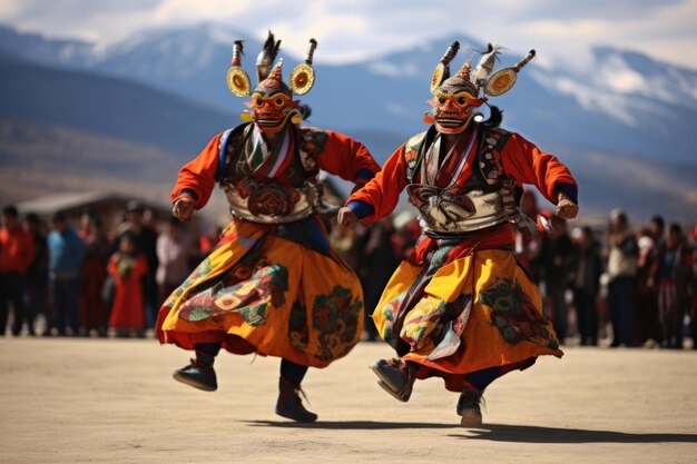 Tashi Shoelpa baila en el Losar