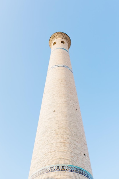 Tashkent Uzbekistán Diciembre 2020 Minarete en el casco antiguo