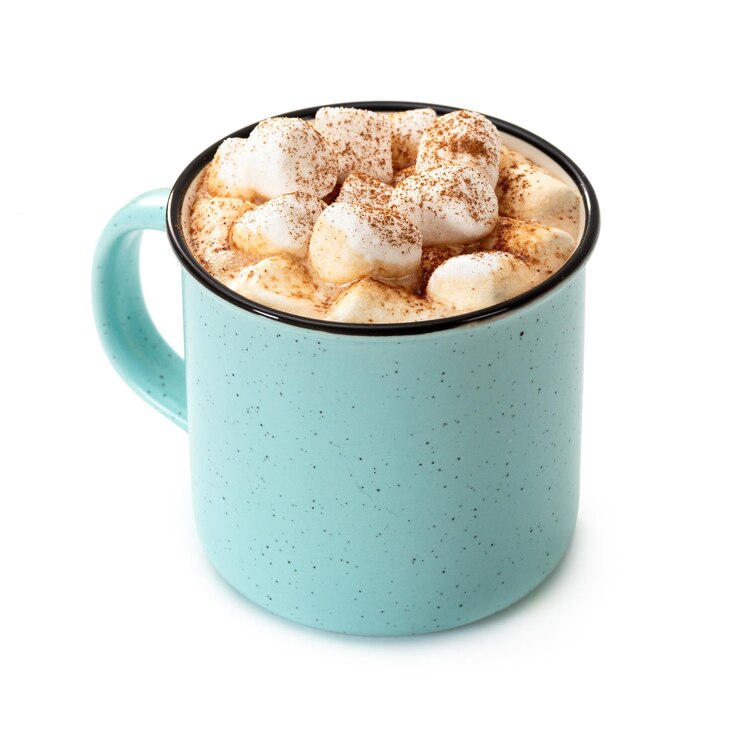 Tasse heiße Schokolade mit Marshmallows