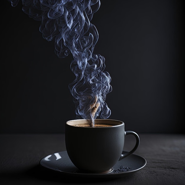 Tasse heißen Kaffee, erzeugt durch KI