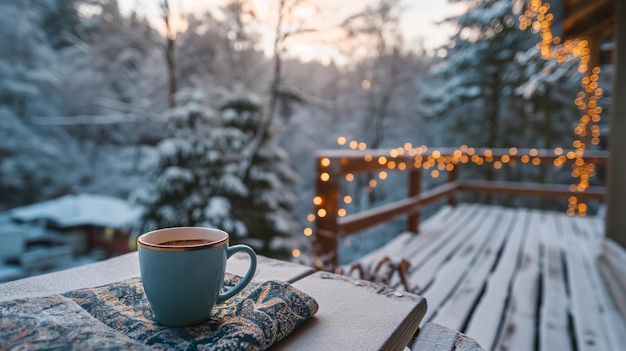 Foto tasse kaffee auf holztisch