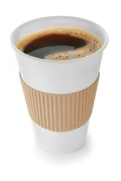 Tasse Kaffee, isoliert auf Weiß