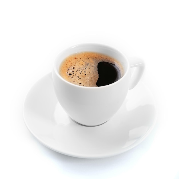 Tasse Kaffee, isoliert auf Weiß