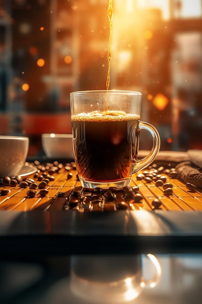 Tasse Kaffee Tapetenhintergrund