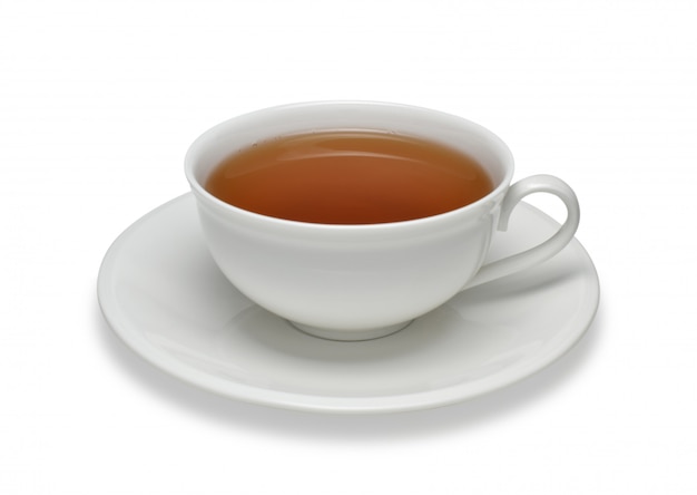 Tasse Tee lokalisiert auf weißem Hintergrund