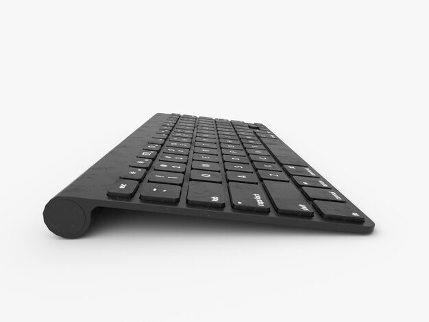 Foto tastatur 3d-realistische computer-hardware-komponenten