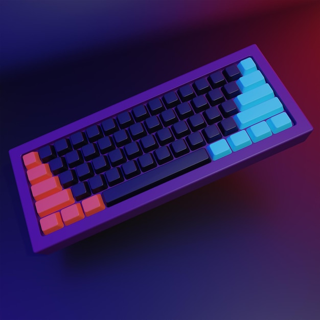 Tastatur 3D-Rendering-Illustration