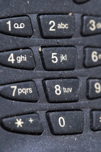 Foto tastatur eines alten mobiltelefons
