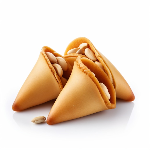 Tasty Fortune Cookies PNG em fundo branco