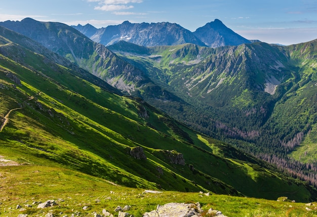 Tatra Mountain Poland Draufsicht von Kasprowy Wierch Range.