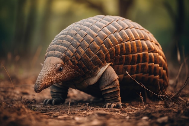 Tatu em estado selvagem