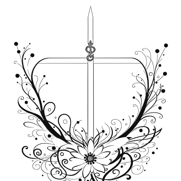 Tatuagem de design de âncora vetor