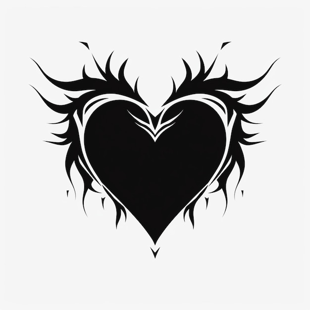 tatuaje de corazon negro png