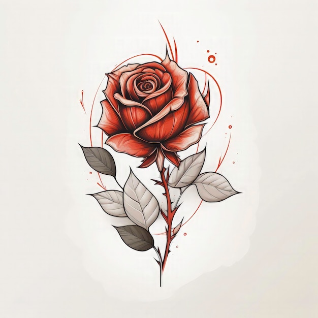 Tatuajes de rosas de diseño de moda