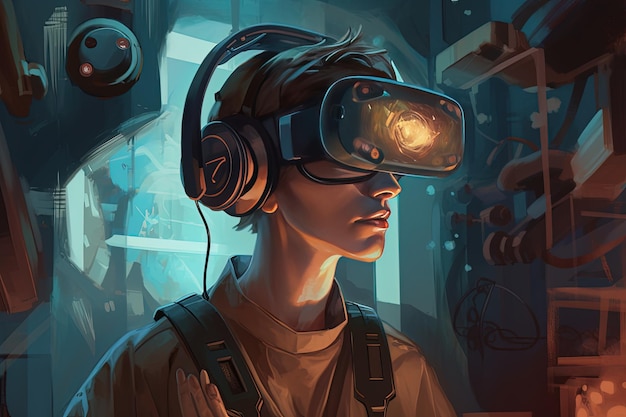 Tauchen Sie ein in die aufregende Welt der virtuellen Abenteuer mit der generativen KI der VR-Brille
