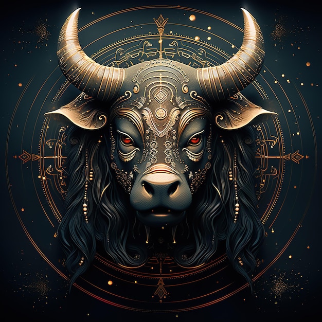 Tauro constelación del signo del zodiaco concepto astrológico fondo Imagen del Zodiaco Leo con astrología símbolos de horóscopos