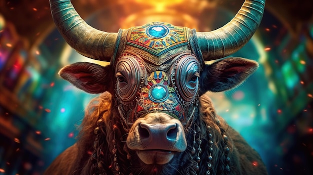 Tauro el toro Signo del zodiaco IA generativa