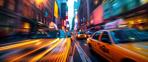 Taxi amarelo velocidade de trânsito de Nova Iorque