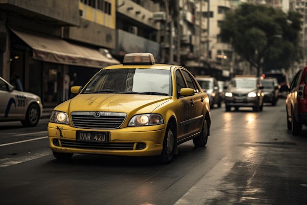 Taxi en la ciudad