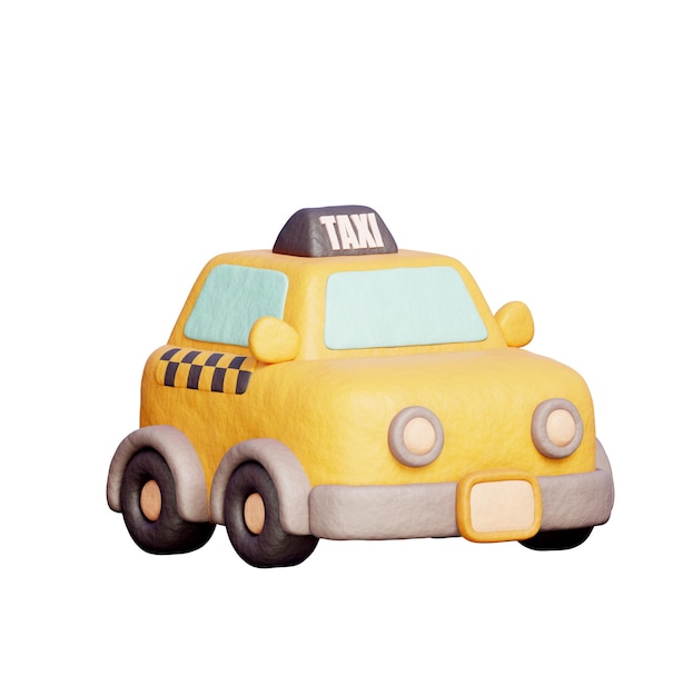 Taxi Hotel y servicio Hospitalidad renderización en 3D