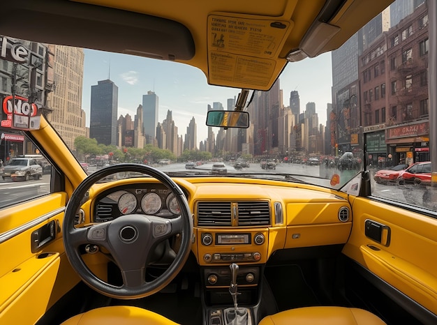 Foto el taxi de londres desde dentro.