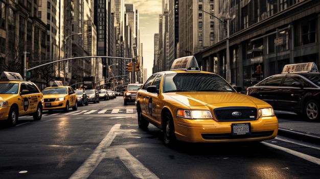 Taxis en la ciudad de Nueva York