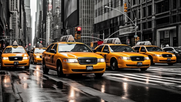 Taxis en la ciudad de Nueva York