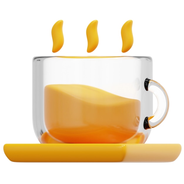 Foto taza 3d render icono ilustración