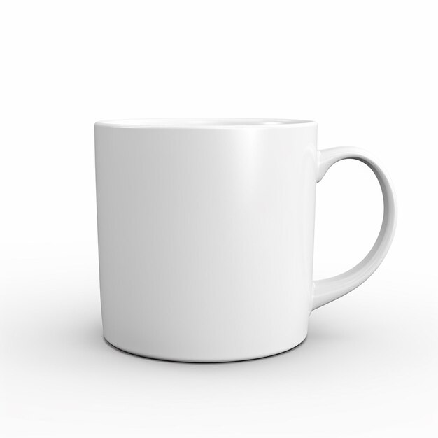 Taza blanca aislada en blanco