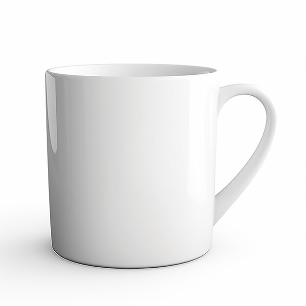 Taza blanca aislada en blanco